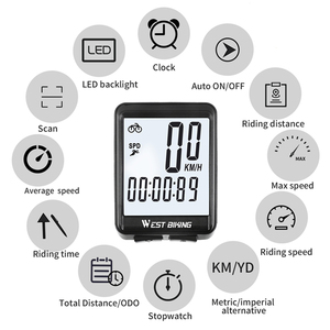 WEST BIKING Large Screen Bike <strong>Cycle</strong> Digital Cycling <strong>Computer</strong> Mount GPS Waterproof Speed Odmeter Bike <strong>Computer</strong>