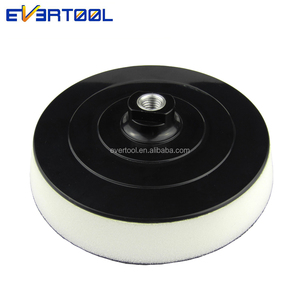 EVERTOOL 180mm White Extra Soft Edge Rotary Backing Plate Hook &amp; Loop Back-<strong>up</strong> <strong>Pad</strong> Hook and Loop <strong>Backer</strong> - Product Image 2