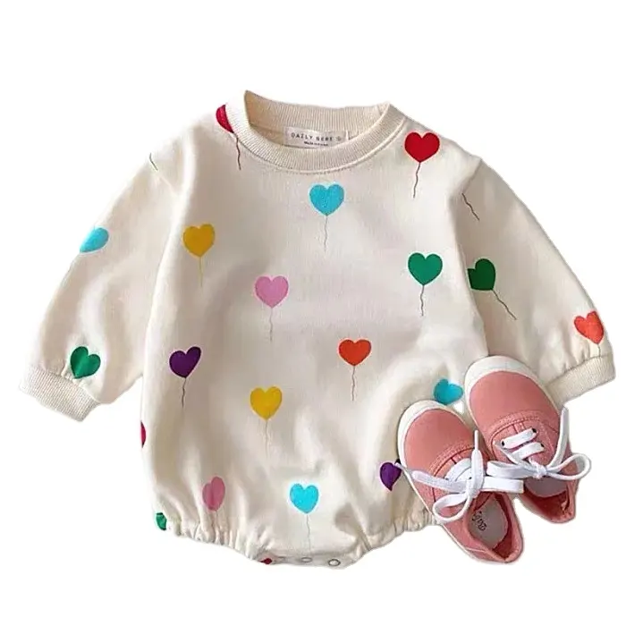 Säugling Baby Mädchen Jungen Süße Liebe Ballon Sweatshirt Kurzhose Set Kinder Baumwolle Bequeme Freizeit outfits Jumps uit Stram pler