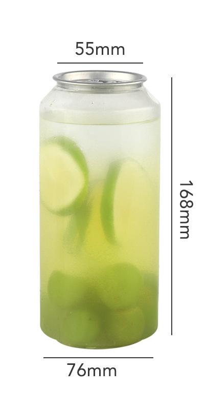 lata transparente de 700ml