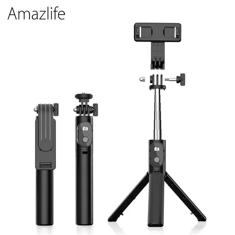 Treppiede Amazlife P20S Wireless monopiede bastone selfie stick con telecomando per Smartphone Gopro Camera