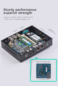 Thin <strong>Client</strong> X86 Single Board <strong>Computer</strong> RS232 Dual HD Fanless Design Desktop Fanless Dual Lan Industrial MINI PC - Product Image 5