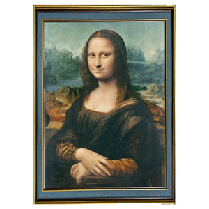 Tái tạo cổ điển của Leonardo Da Vinci của Mona Lisa chicle in in nghệ thuật thân thiện với môi trường với khung - Product Image 5