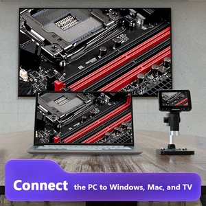 High Resolution USB <strong>Digital</strong> <strong>Microscope</strong> FHD 1080P Lightness Adjustable <strong>Microscope</strong> <strong>with</strong> 4.3-inch Large IPS Screen - Product Image 3