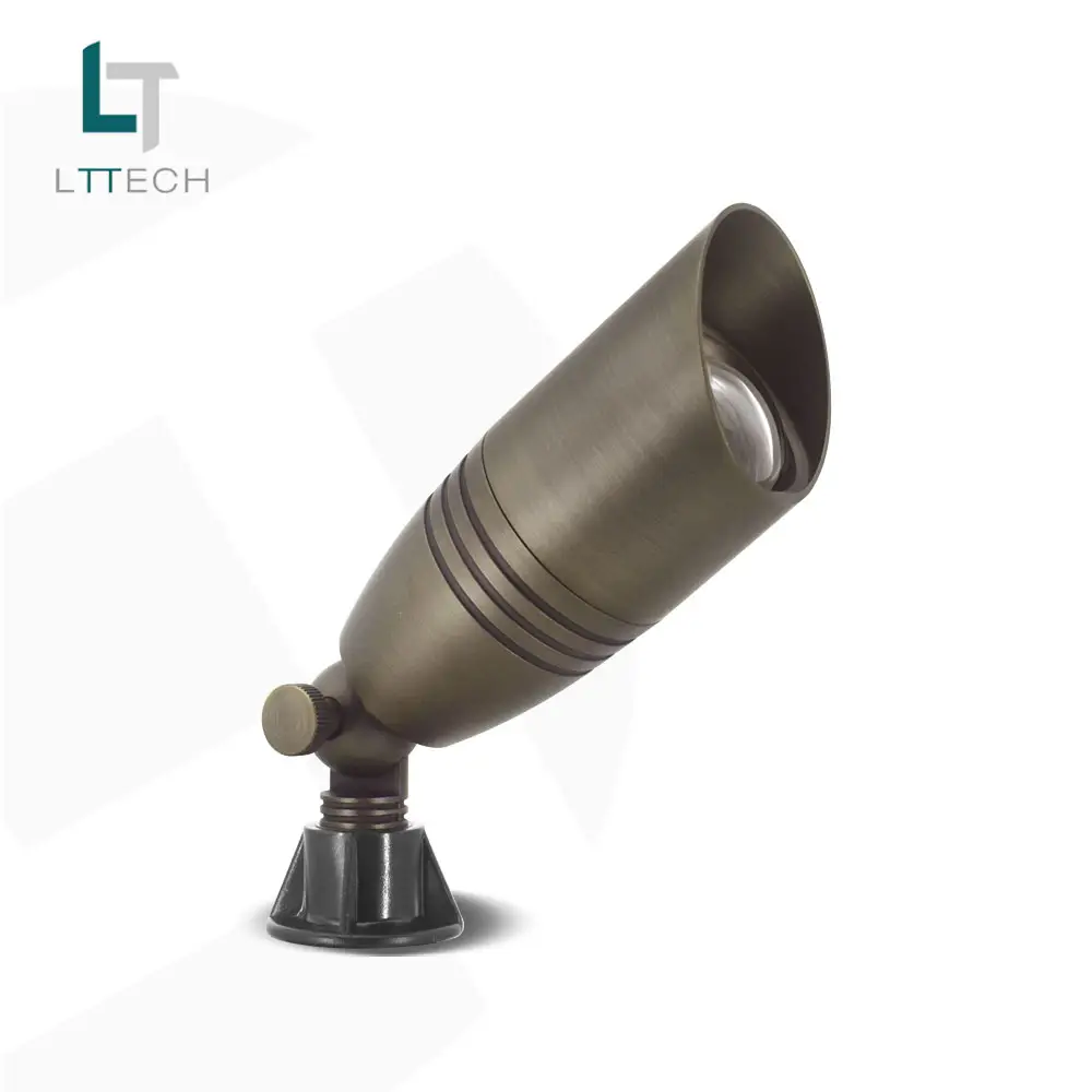 LT2105 Tipo de resorte de bajo voltaje MR16 luz de acento de latón para uso de iluminación de paisaje al aire libre
