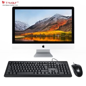 Combo de teclado y ratón con cable de 104 teclas, juego de teclado y ratón con cable USB para ordenador portátil, PC, portátil de escritorio