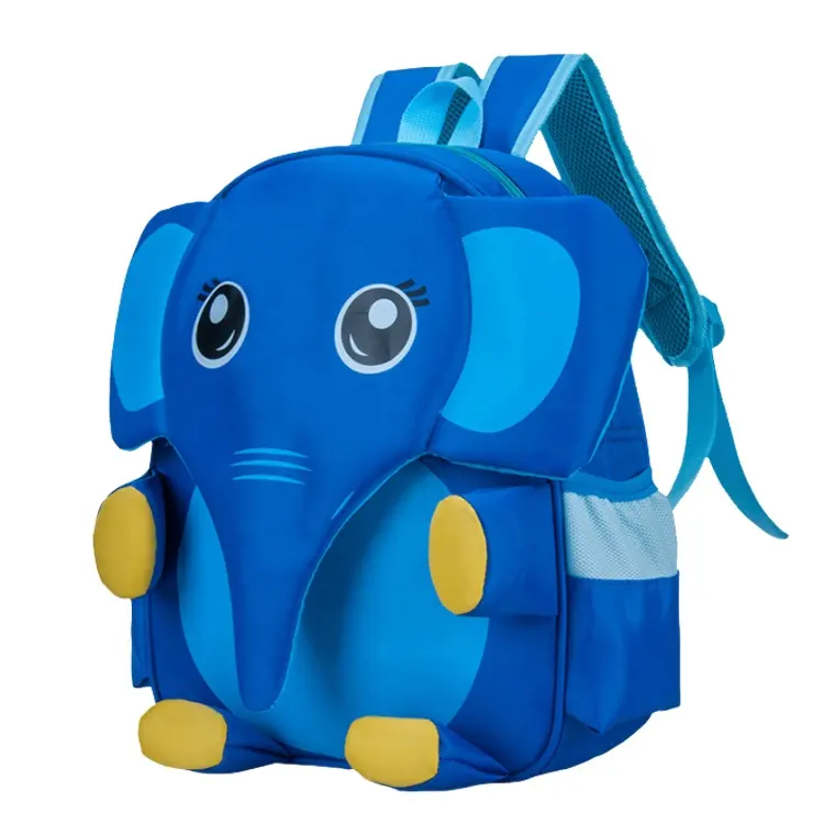 Bolsa con patrón de dibujos animados para niños, mochilas escolares de elefante para bebé, mochila para guardería