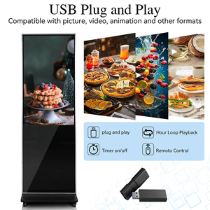 Espositore LCD da 55 pollici Android 4K HD per interni Touch Screen intelligente Video Media educazione SDK da pavimento in piedi Digital Signage - Product Image 3