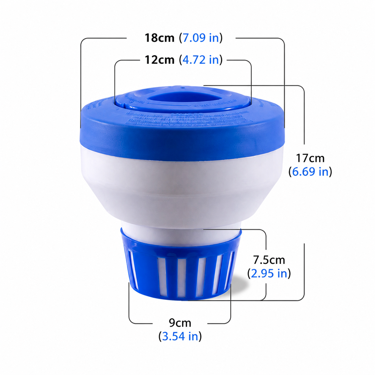 Dispenser di Cloro per Piscina Blu