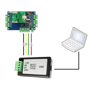 Wiegand-Convertidor de puerto de teclado analógico, 26/34bits a USB, en formato de salida Decimal o Hexadecimal para sistema de control de acceso - Product Image 2
