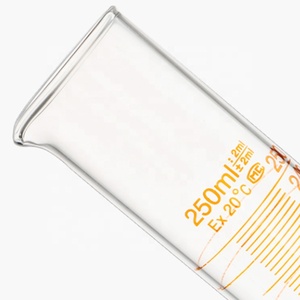Tiandi Lab 250ml yuvarlak taban mezun cam ölçme silindiri - Product Image 2