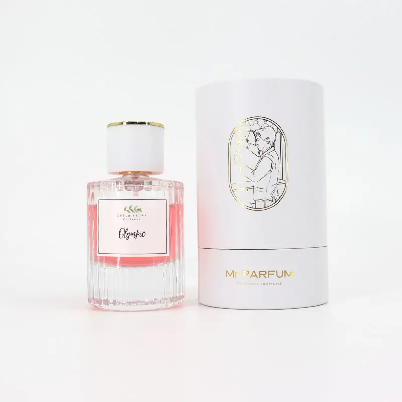 Vente en gros bouteille de parfum d'huile ronde épaisse personnalisée de 30 ml cylindre ponctuel vide vaporisateur de parfum 50ml 100ml flacons de parfum en verre de luxe