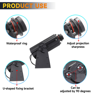 200W endüstriyel güvenlik uyarısı projektör ışık, LED vinç uyarı işareti projektör ışık, GOBO projektör desen ücretsiz özelleştirme - Product Image 2