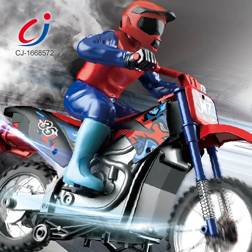 Mainan Berani Mobil Listrik Drift Plastik, Semprotan Balap Anak Laki-laki Sepeda Motor RC
