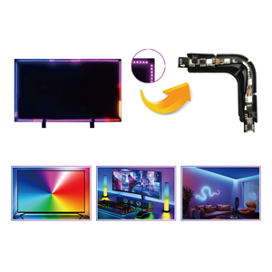 BOXPUT CH1 <strong>LED</strong> Light Strip Corner Connection Holder for Ambient TV PC Backlight <strong>Led</strong> Strip RGB <strong>Tape</strong> Screen Color Sync <strong>Led</strong> Light - Product Image 4