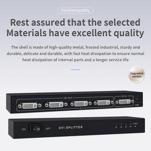TONLI 4K <strong>4</strong>-Port DVI <strong>Splitter</strong> 1X4 <strong>1</strong>-in-<strong>4</strong>-out Video Distribution Duplicator 3840*2160 DVI to <strong>4</strong> DVI <strong>Splitters</strong> &amp; Converters - Product Image 3