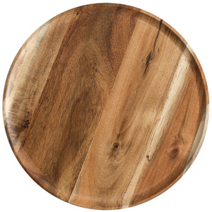 实心相思木圆盘蛋糕托盘自然木质颜色定制木质厨房餐具盘 - Product Image 1