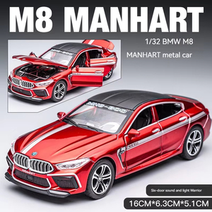 BWM M8 için 1:32 spor pres döküm Model araba alaşım Metal ses ve ışık geri çekme oyuncak açık kapılar ile dekoratif koleksiyonu - Product Image 6