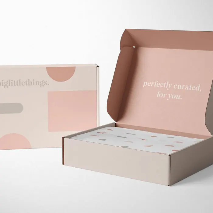 Caja de embalaje de cartón plegable, cartón corrugado con impresión personalizada profesional, envío
