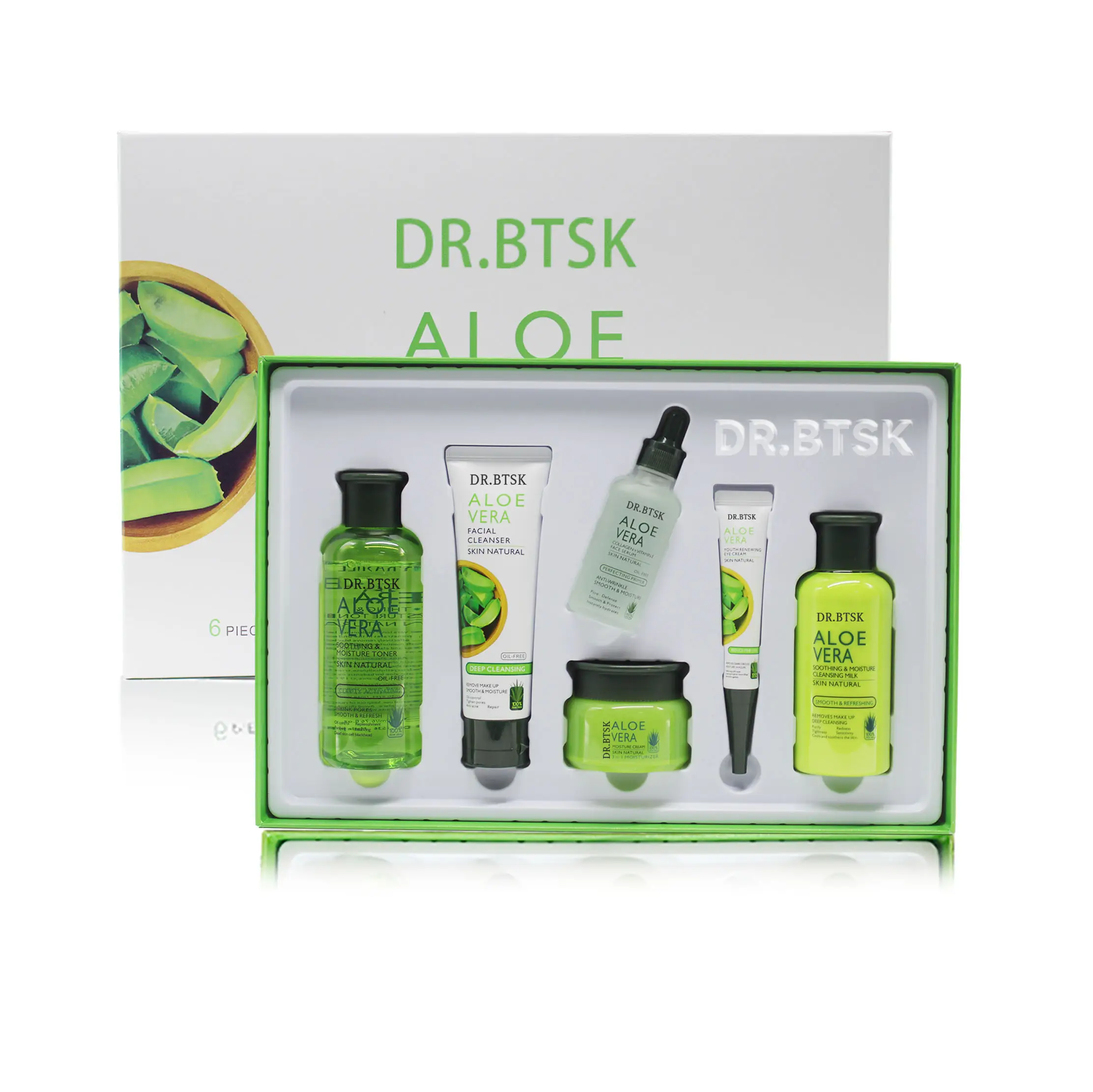 Private Label Aloë Vera Gel Cream Reparatie Acne Behandeling Huidverzorgingsset Aloë Vera Huidverzorgingsset