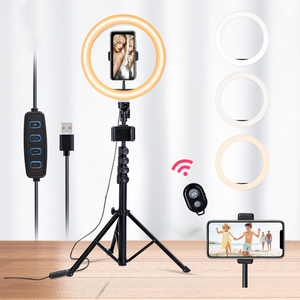 Sıcak satış sağ ışık 10 inç 12 inç 18 inç 22 inç kalp şekli Tik Tok ışık Led daire standı işık Led akışı için yapma - Product Image 2