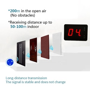 Sistema de llamada de camarero inalámbrico Sistema de buscapersonas de restaurante con 1 pantalla de visualización/10 botones de llamada para servidor de restaurante - Product Image 5