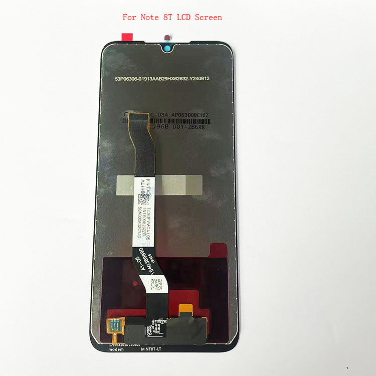 noir pour Xiaomi Note 8T Lcd