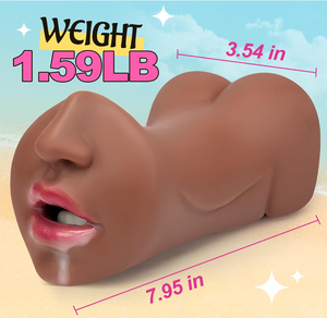 3in1 현실적인 질감 입 질 꽉 엉덩이 항문 포켓 음모 남성용 성인 섹스 토이 남성 자위대 페니스 스트로커 - Product Image 6