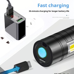 Xinsite sạc USB LED <span class=keywords><strong>Torch</strong></span> không thấm nước ABS Túi đèn pin với clip cho trường hợp khẩn cấp ngoài trời & cắm trại - Product Image 5