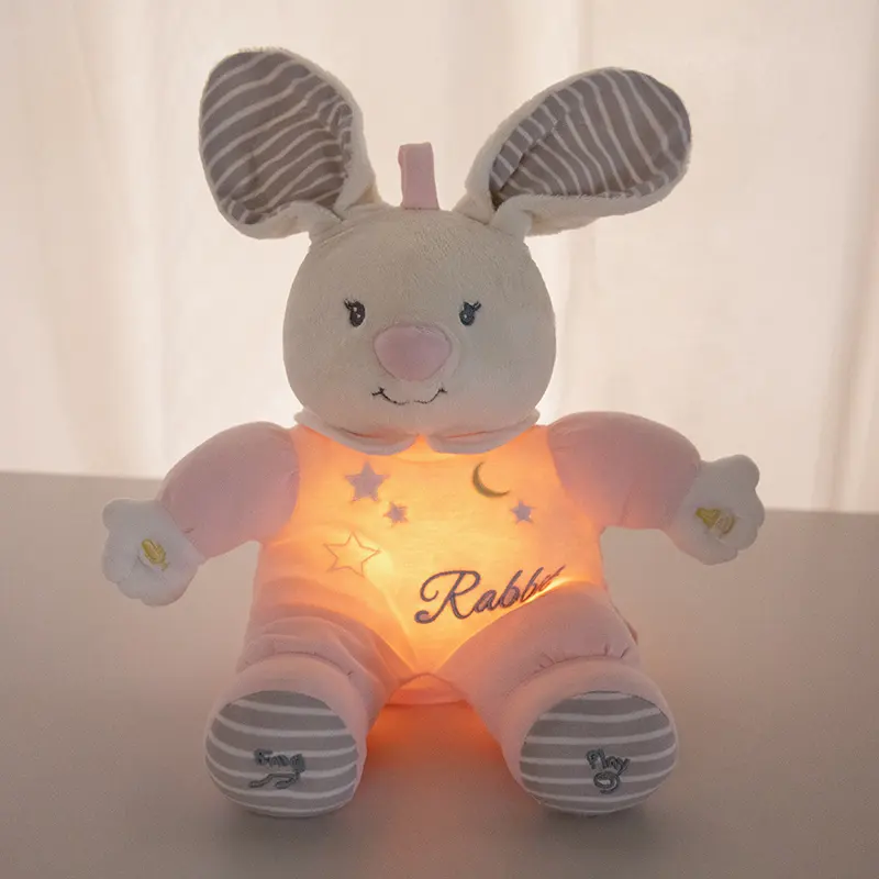 Jouets drôles en peluche pour bébé respirant lapin éléphant jouets pour enfants jouet musical électronique sucette pour bébé