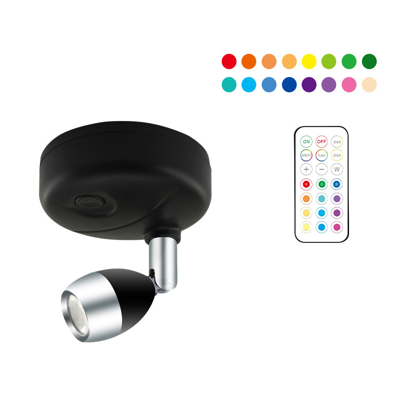 1 Lamp + 1 Remote Control set-Black