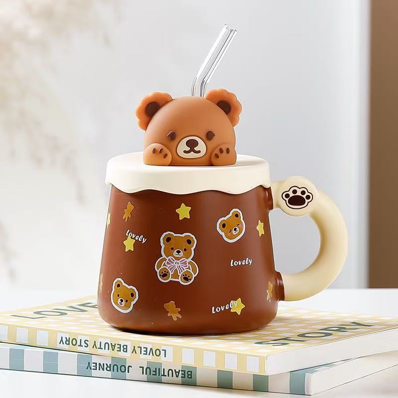 Funda Love Bear-estéreo marrón paja