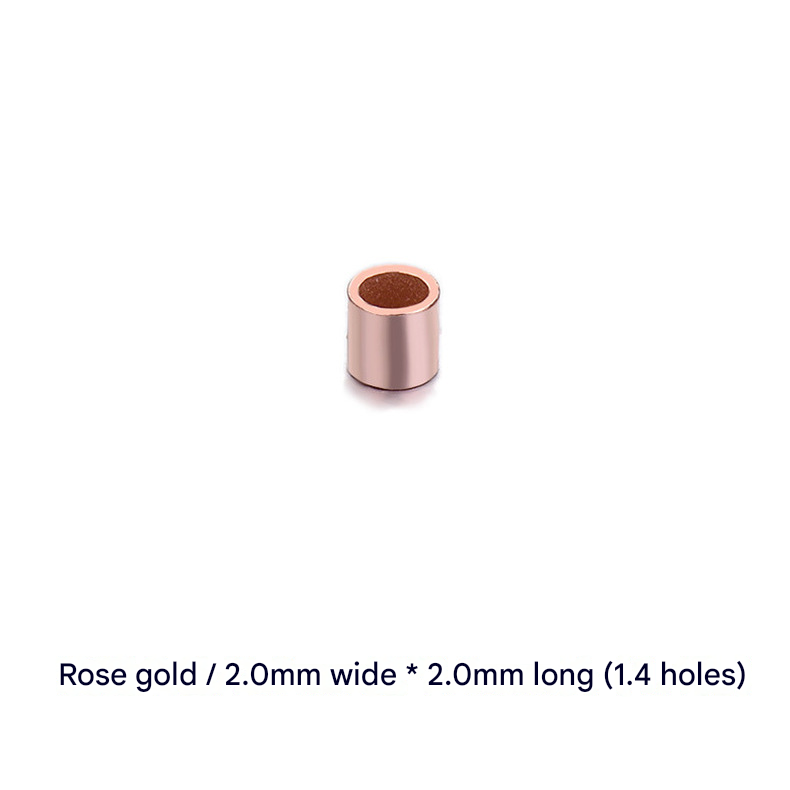 Or rose / 2,0 mm de large * 2,0 mm de long (1,4 trous)