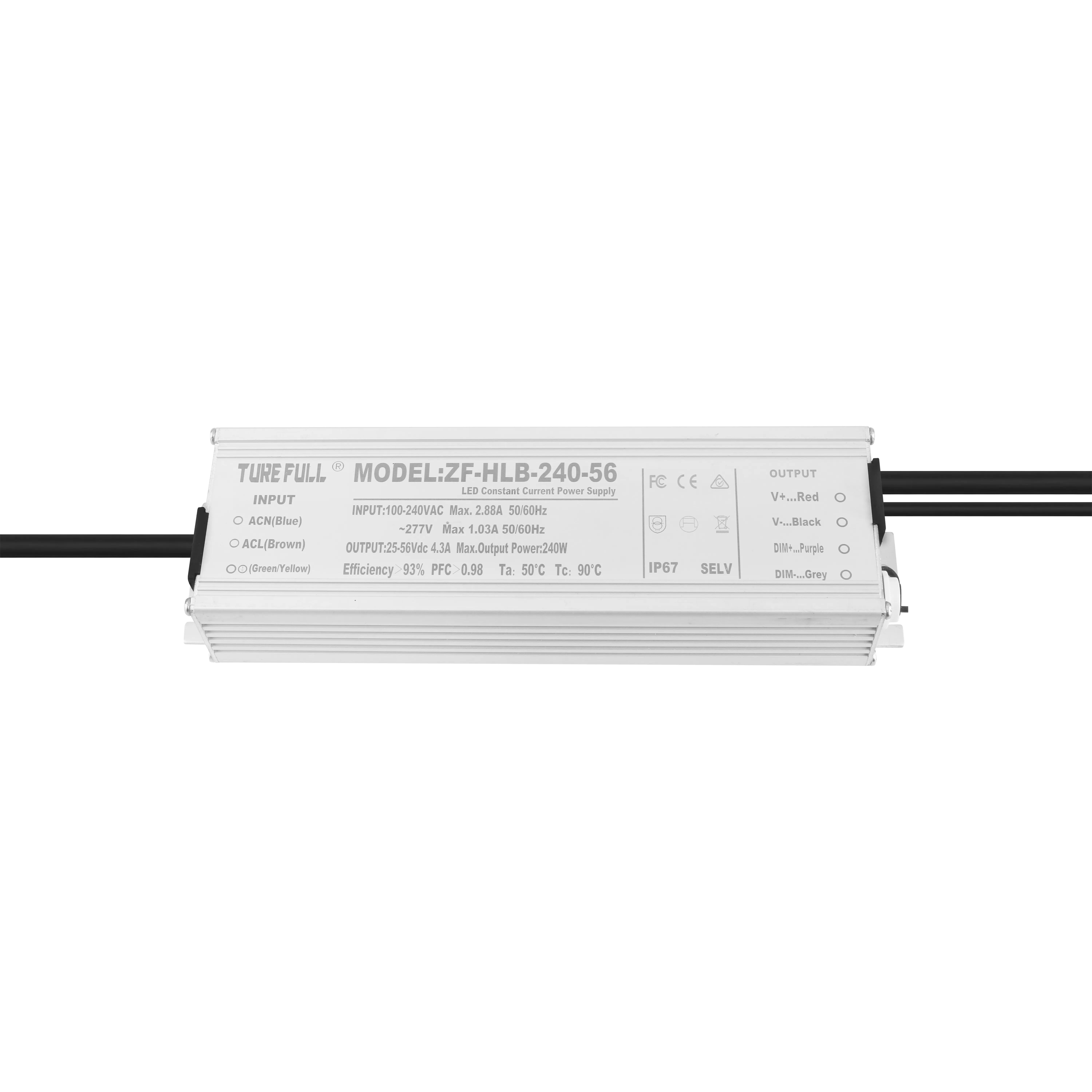 TURE FULL Nuevo diseño Controladores LED de corriente constante 48V 30a Fuente de alimentación conmutada 42V 201 - 300W Controlador LED regulable único