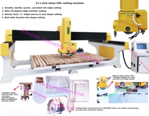 E-5 Axis Mono Block Bridge Saw Stone Cutting Machine for Mable and Granite
