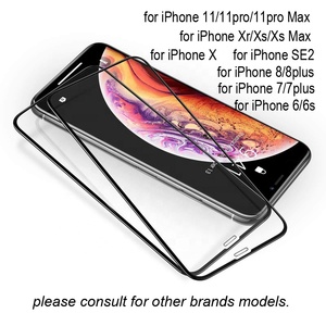 Premium 9H tam kapsama temperli cam iphone X Xr Xs Max ekran koruyucu ile siyah Boarder - Product Image 4