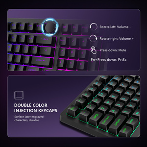 OEM/ODM personalizado 4000mAh batería de litio RGB teclado inalámbrico escritura silenciosa tri-modo con logotipo de perilla de metal - Product Image 6