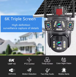 新款12MP 6K WiFi IP闭路电视摄像机，带2镜头彩色夜视355 PTZ人体检测云存储 - Product Image 6