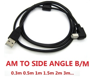免费样品快速运输90度左角USB迷你USB 5针通信电缆聚氯乙烯护套12个月相机电脑 - Product Image 5