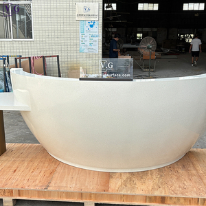 Bàn tiếp tân khách sạn corian tùy chỉnh sử dụng thương mại khách sạn hiện đại check-in bàn tiếp tân khách sạn - Product Image 2