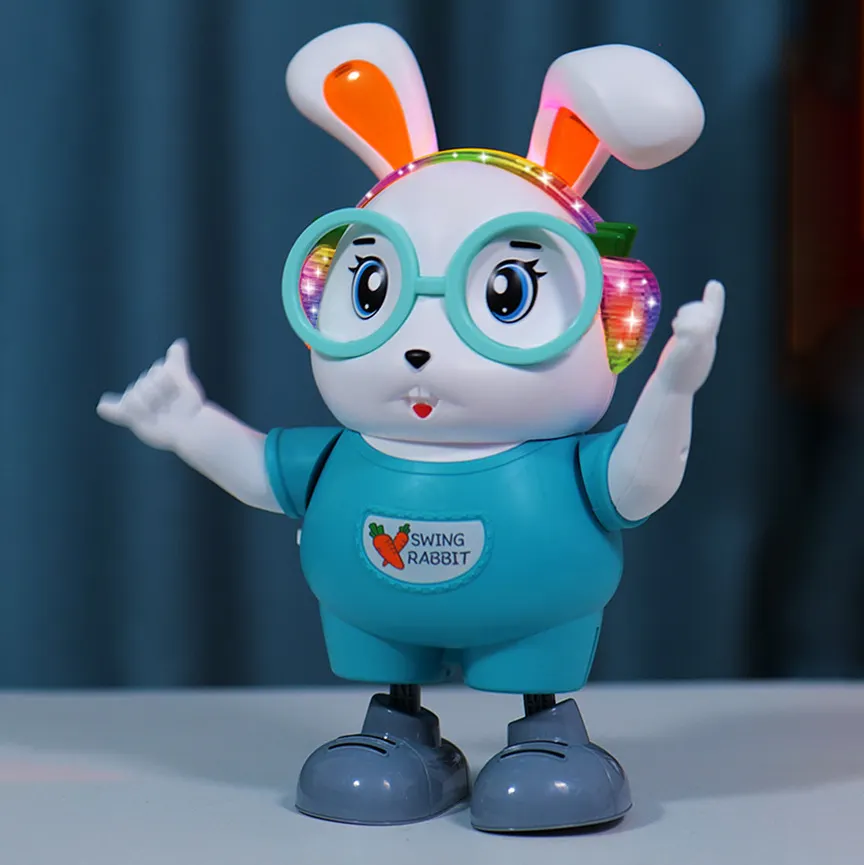 2023 Hot Bán Bé Đồ Chơi Nhảy Và Nhảy Múa Điện Bunny Robot Nhảy Múa Thỏ Robot Cho Đảng