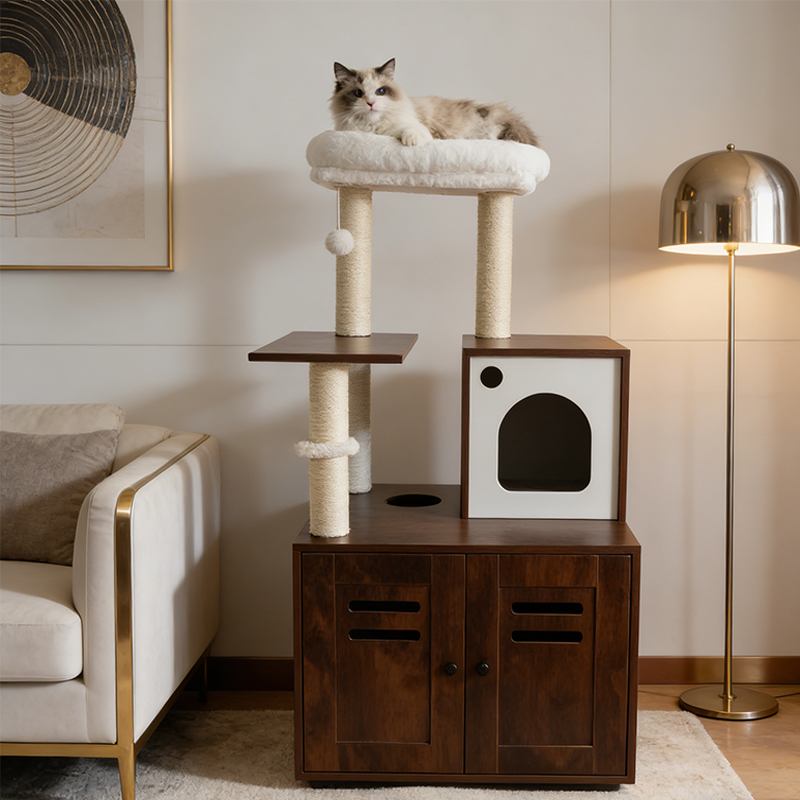 arbre à chat en bois massif