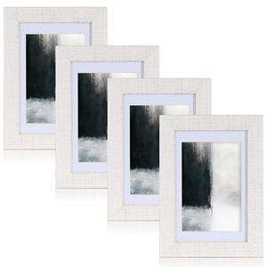 4x6 Picture <strong>Frames</strong> White Small Picture <strong>Frame</strong> <strong>3</strong>.5x5 Pictures with Mat or 4x6 Without Mat for Wall Decor or Tabletop Display - Product Image 1