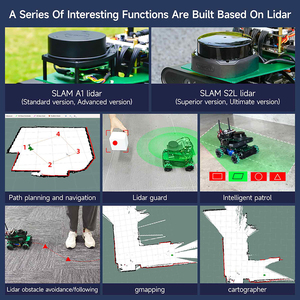 ROSMASTER X3 ROS2 Roboter mit Mecanum-Rad und Laser-Lidar über Python OPEN CV unterstützt Stromversorgung für Raspberry Pi 5