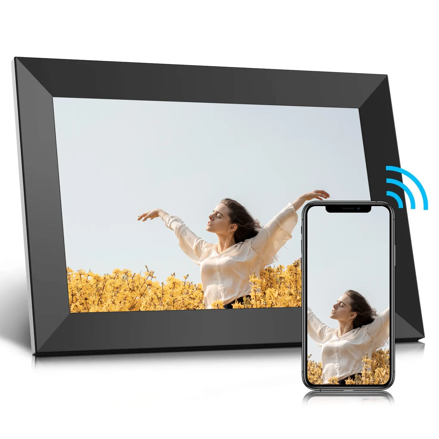 SIBOLAN टच 1G डीडीआर 16G बादल-आधारित 10.1 इंच 1080p प्रदर्शन 10.1 "वाईफ़ाई टच स्क्रीन स्पष्ट बादल आधारित डिजिटल फोटो फ्रेम