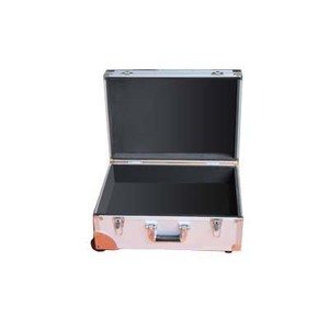 移动式商务箱铝制手提箱带锁滚动轮式便携式文件箱 - Product Image 4