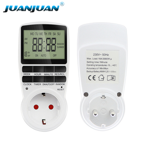24/7 giorni Timer Digitale con Casuale e L'estate Programmabile Tempo di Temporizzazione Presa UE STATI UNITI FR UK AU Spina 230V 50HZ - Product Image 1