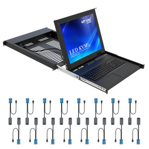 17&quot; LED <strong>KVM</strong> <strong>Switch</strong> Over Ethernet 8 Port MT-VIKI + 8 Packs VGA to Rj45 Adapter for 1U Rack, 17 Inch <strong>LCD</strong> Rackmount <strong>KVM</strong> Console - Product Image 3