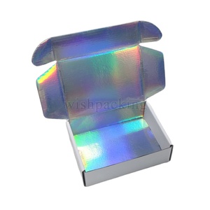 Kozmetik makyaj holografik tek katmanlı flüt mailler oluklu paketi karton kağıt nakliye kutusu parfüm - Product Image 1