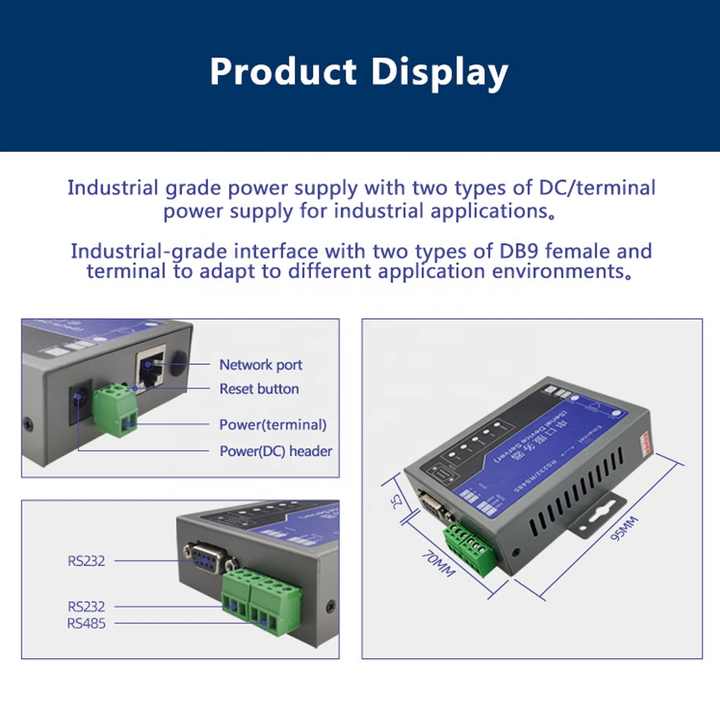 Conversor de Série ZLWL Mqtt Tcp Ip Iot Modbus Gateway Bidirecional Transparente RS232 RS485 para dispositivo Ethernet Servidor